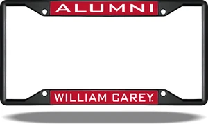 William Carey ALUMNI Black License Plate Frame - Picture 1 of 1
