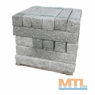 Palisade Granit Naturstein Hellgrau ~ 25 bis 200 x 12 x 12 cm - Bild 1 von 2