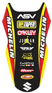 Rear fender Decal for Suzuki RM250 RM 250 GRAPHICS 2001-2012 made to fit oem - Bild 1 von 1