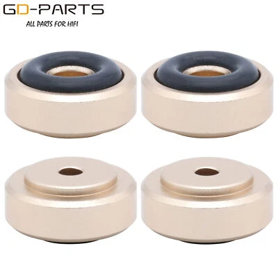 20*8mm Mini Aluminum Speaker Isolation Feet AMP Pad Floor Stand Base Golden 4PCS - Image 1 of 4