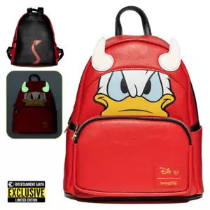 Loungefly: Disney - Devil Donald Duck Cosplay Mini Backpack Entertainment Earth - Picture 1 of 7