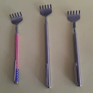 3 Teleskop-Rückenkratzer aus Metall (einfach, amerikanische Flagge, extra lang) - Bild 1 von 7