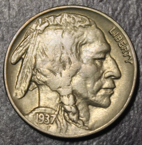 1937 D Buffalo Nickel Choice AU Nice....................Lot 9661 Cover