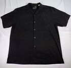 Tommy Bahama Hawaiian Shirt 100% Silk Black Short Sleeve Button Up Men’s Size XL