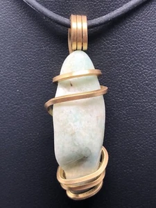 Colgante Amazonita Oro Merlín SOLO Calidad Envoltura P4 - Imagen 1 de 2