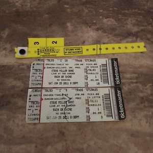2 STEVE MILLER BAND - 25 JUNE 2011  Ticket Stubs-Live At The Garden Memphis, TN  - Picture 1 of 4