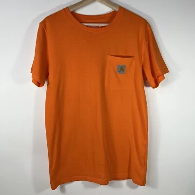 Carhartt Short Sleeve Pocket T-Shirt Tee Orange Boy’s Large L 14-16 - Image 1 of 4