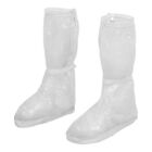 1 Pair Waterproof Shoe Cover Reusable Rain Shoes Covers Protector White Size S