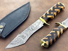 UNIQUE 13.5" CUSTOM HANDMADE FORGED DAMASCUS BLADE HUNTING BOWIE DAGGER KNIFE