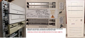 COMPAQ DESKPRO-PROLINEA-PROSIGNIA DRIVE RAILS COMPAQ STYLE 5 1/4" 2 SETS NEW USA - Afbeelding 1 van 10