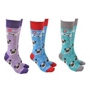Calcetines Pug Dog Society para hombre/mujer/unisex talla única - Imagen 1 de 1