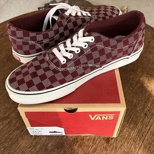 Einmal getragen ~ neu aussehen ~ Vans "Doheny" Checker Dot Port Royal weiß Herren 9,5 Schuhe - Bild 1 von 11