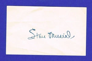 Stan Musial handsignierte 3x5 Karteikarte (SM17) - Bild 1 von 1