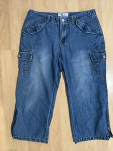 OLD NAVY Size 16 Girls Crop Cargo Jeans Inseam 19” - Picture 1 of 6