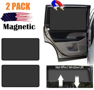 2× Auto Car Magnetic Suction Sun Shade Curtain Full Shading Sunshade Accessories - Image 1 of 4