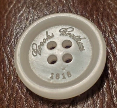 Brooks Brothers "1818" White Main Front Replacement button .90" - Image 1 of 4