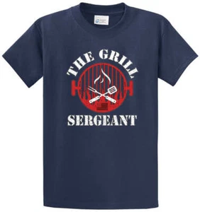 The Grill Sergeant Baumwolle bedrucktes T-Shirt normale und große und große Größen - Bild 1 von 6