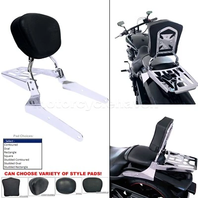 Respaldo de barra Sissy con portaequipajes para Yamaha Road Star Warrior XV1700 2002-arriba Foto 1 de 4