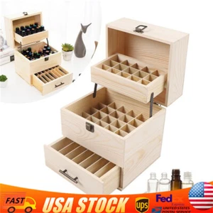 Caja organizadora de almacenamiento de aceite esencial de 3 niveles vitrina botella de perfume 59 ranuras - Imagen 1 de 19