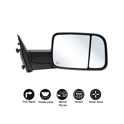 Espejo retrovisor de remolque para Dodge Ram 1500 2500 3500 2016 señal térmica eléctrica lado derecho Foto 1 de 4