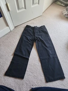 Gap Kids Black Easy Fit Chino Pants with Adjustable Waistband Size 10 Husky - Picture 1 of 3