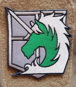 Attack On Titan Military Police Anime Game Cosplay Hook Loop Patch Badge Gray - Picture 1 of 4