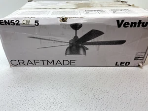 Craftmade VEN52CW5 Ventura Outdoor Fan Cottage White READ** - Picture 1 of 7