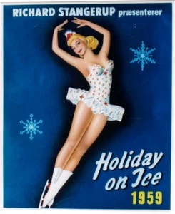 Original vintage poster HOLIDAY ON ICE USA SKATING REVUE 1959 - Picture 1 of 1