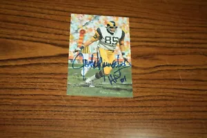 LOS ANGELES RAMS JACK YOUNGBLOOD #85 SIGNIERTE TORLINIE KUNSTKARTE HOF 2001 - Bild 1 von 1