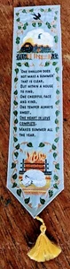 Cash's Woven Silk π¦ ONE SWALLOW ... πͺΊ Silk Woven Bookmark EXCELLENT!! C7 - Picture 1 of 2