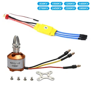 930/1000/1200/1400/1800/2200/2450/2700KV Motor/30A ESC for RC Fixed Wing Plane - Picture 1 of 35