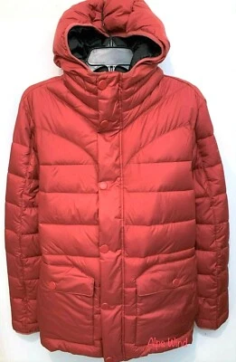 NEW Hunter Men's Original Puffer Hooded Jacket MRO4173WAZ in Military Red Size M - Image 1 of 4