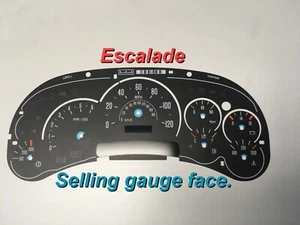 2003-2005 Cadillac Escalade Speedometer cluster Gauge Face . - Picture 1 of 2