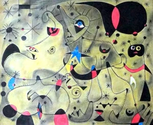 JOAN MIRO / Original Mixed Media on Paper Technique, Art Drawing Signed. - Picture 1 of 11