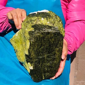 10.5KG Natural Green Epidote Quartz Crystal Gemstone Rough Specimen Healing - Picture 1 of 18