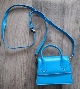 Mini Bright Blue Boohoo Bag With Long Handle - Picture 1 of 2