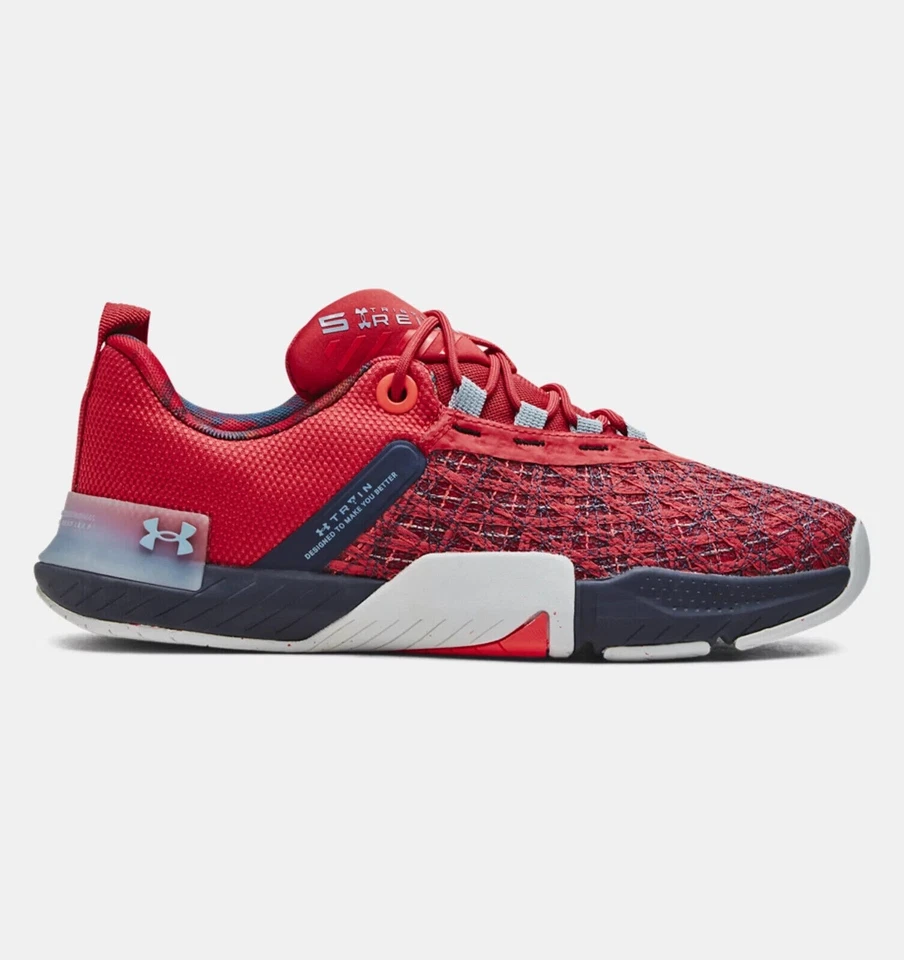 Novo Under Armour UA TriBase Reign 5 Q1 tamanho 10.5 vermelho/cinza - Imagem 1 de 4
