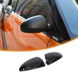 Exterior Side Mirror Cover Glossy Black Protect Shell For Smart Fortwo 2009-2015 - Picture 1 of 11
