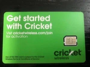 CRICKET WIRELESS NANO 4FF SIM Card • GSM 4GLTE • NEW • NEWEST VERSION SIM CARD - Picture 1 of 7