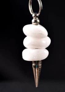 Satyaloka satyamani azeztulite quartz   pendulum  synergy 12 crystal #7530 - Picture 1 of 3