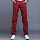 Man's Regular Fit Golf Work Trousers Plain Chino Casual Straight Leg Suit Pants?