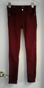 Rue 21 Jeans Pants Burgundy Skinny Stretch Jegging Girls Junior Waist 24in - Picture 1 of 7