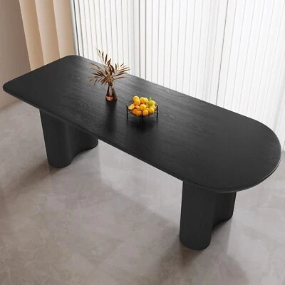 GUYII Black Dining Table Kichen Table 4-8 people Oval Table for Dining Room - Image 1 of 4