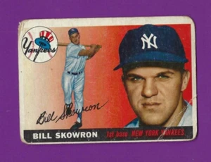 Tarjeta de béisbol Topps 1955 #22 Bill Moose Skowron Yankees de Nueva York JUSTA/BUENA - Imagen 1 de 2