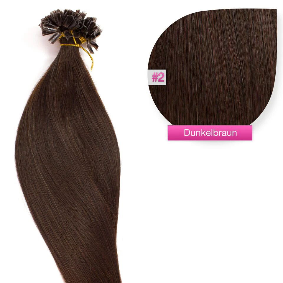 Keratin Bonding Hair Extensions 100% Remy Echthaar Strähnen Haarverlängerung - Bild 1 von 1