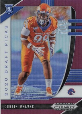 2020 Panini Prizm Draft Picks - Curtis Weaver #166 Purple Prizm (RC) - Image 1 of 2