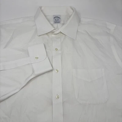 Brooks Brothers 17-33 White Long Sleeve Button Down Regent Fit Dress Shirt - Image 1 of 4