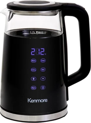 Kenmore Electric Kettle - 1.7 Liter Cordless Digital Temp Control - Image 1 of 4