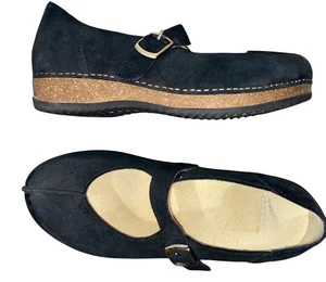 Dansko Damen Mika Mary Jane Kork Schuhe Schwarz Wildleder Leder Damen 37 - Bild 1 von 15