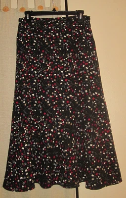 10 10p skirt long floral zip side tier bottom Sag Harbor petites - Image 1 of 3
